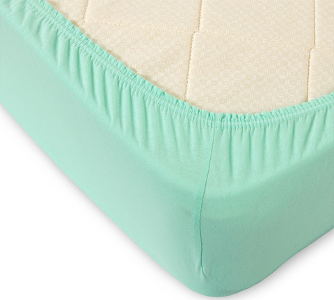 Простыня трикотажная на резинке Мерцана (Ментол) MERC03 Простыня трикотажная на резинке Мерцана (Ментол) MERC03