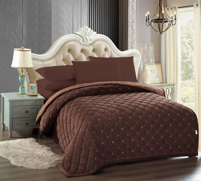 Покрывало Звезда цвет Шоколад POKARZ13