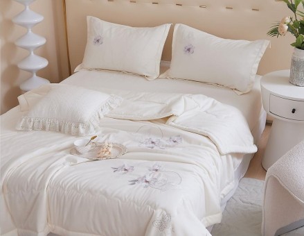 Одеяло Boris с вышивкой с простыней и наволочками ODBORV013