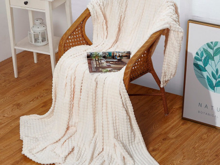 Плед бамбук двухсторонний Квадро 200х220 см (Кремовый) Плед бамбук двухсторонний Квадро 200х220 см (Кремовый)