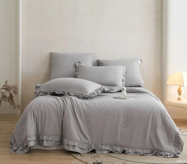 Одеяло Mency Бархатный Сатин с рюшами ODMENBR04