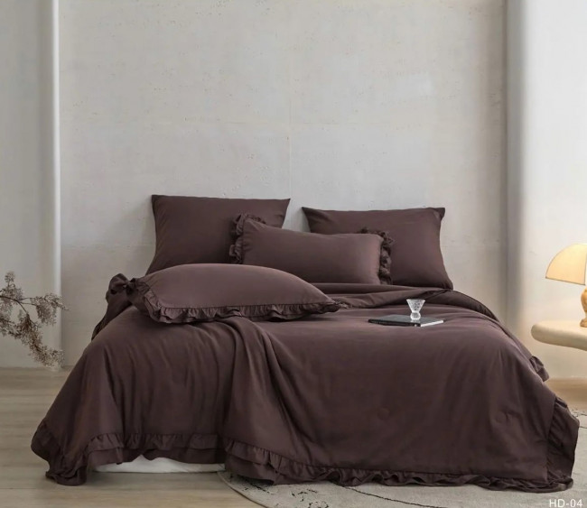 Одеяло Mency Бархатный Сатин с рюшами ODMENBR05