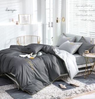 КПБ Mency Winni однотонный с вышивкой на резинке по кругу MENWOV021 КПБ Mency Winni однотонный с вышивкой на резинке по кругу MENWOV021