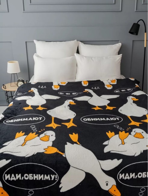 Плед плюшевый 2 спальный Гуси-Лебеди PLPL2GL Плед плюшевый 2 спальный Гуси-Лебеди PLPL2GL