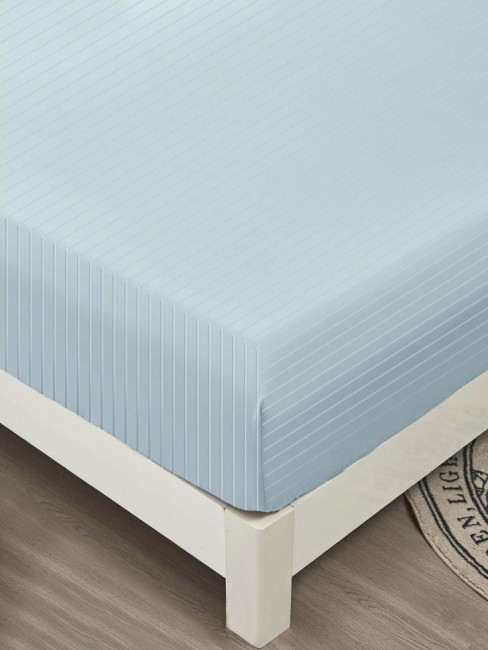 Простыня на резинке Мерцана Страйп-сатин с наволочками 50х70 см MERCSSN05 (Голубой) Простыня на резинке Мерцана Страйп-сатин с наволочками 50х70 см MERCSSN05 (Голубой)