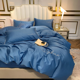 КПБ Mency однотонный с вышивкой MENO001 КПБ Mency однотонный с вышивкой MENO001