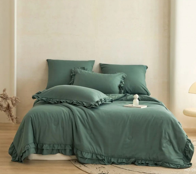 Одеяло Mency Бархатный Сатин с рюшами ODMENBR08