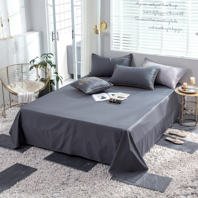 КПБ Mency однотонный с вышивкой MENO002 КПБ Mency однотонный с вышивкой MENO002