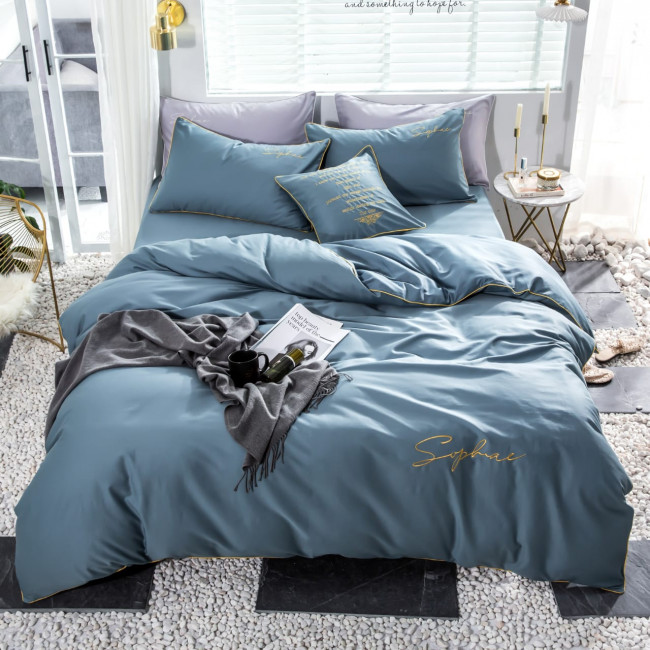 КПБ Mency однотонный с вышивкой MENO003 КПБ Mency однотонный с вышивкой MENO003