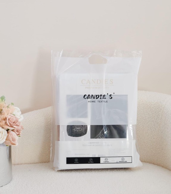 КПБ Candie's Бархат Сатин с простыней на резинке по кругу CANBSR07 КПБ Candie's Бархат Сатин с простыней на резинке по кругу CANBSR07