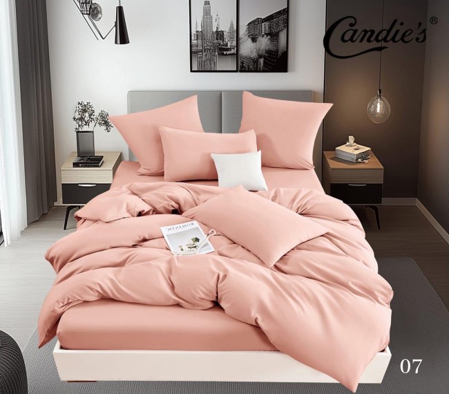 КПБ Candie's Бархат Сатин с простыней на резинке по кругу CANBSR07 КПБ Candie's Бархат Сатин с простыней на резинке по кругу CANBSR07