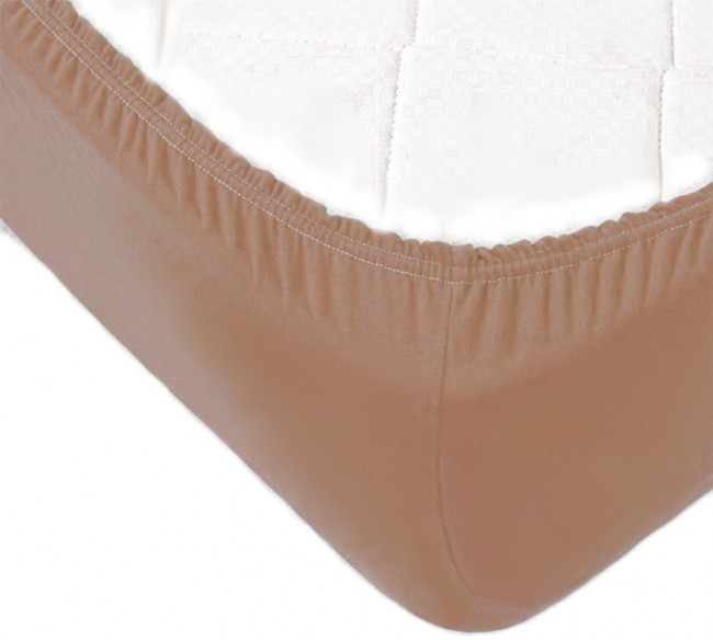 Простыня трикотажная на резинке Мерцана (Капучино) MERC14 Простыня трикотажная на резинке Мерцана (Капучино) MERC14