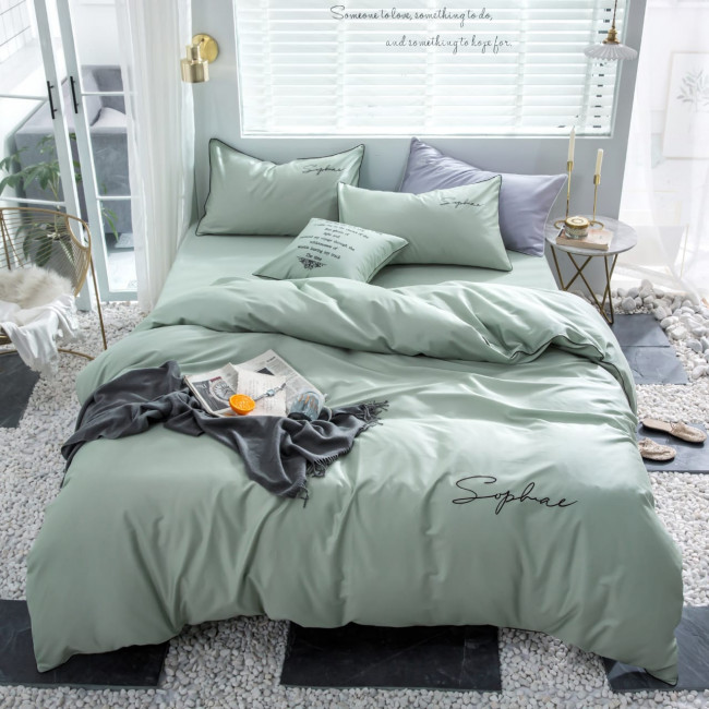 КПБ Mency однотонный с вышивкой MENO005 КПБ Mency однотонный с вышивкой MENO005