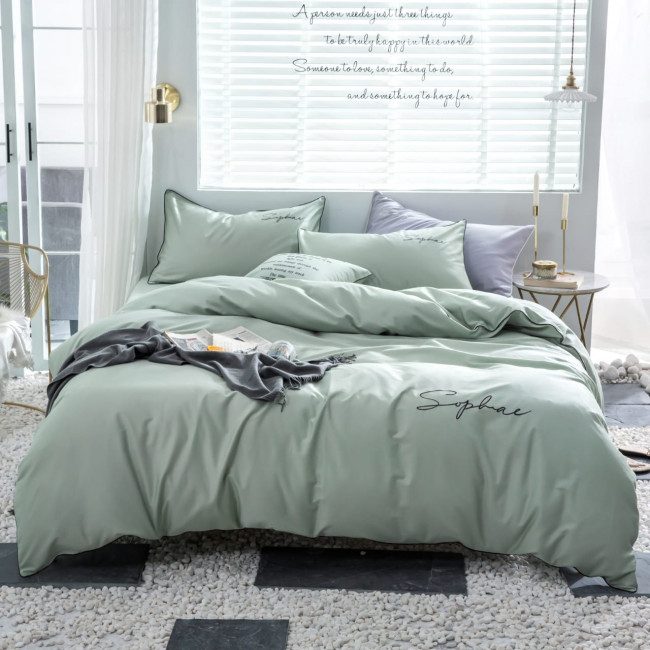 КПБ Mency однотонный с вышивкой MENO005 КПБ Mency однотонный с вышивкой MENO005