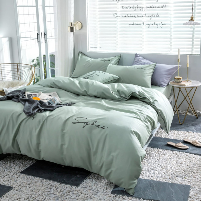 КПБ Mency однотонный с вышивкой MENO005 КПБ Mency однотонный с вышивкой MENO005