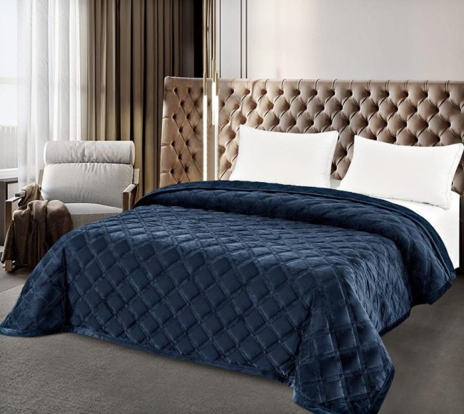 Покрывало Велюр (Темно-Синий) Candies Romance POKCANR013 Покрывало Велюр (Темно-Синий) Candies Romance POKCANR013