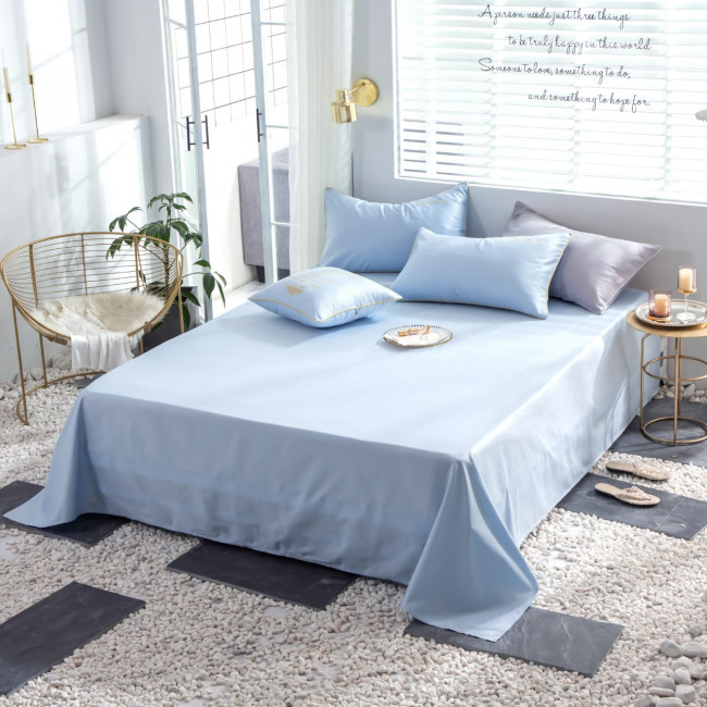 КПБ Mency однотонный с вышивкой MENO007