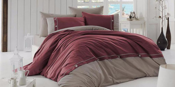 Постельное бельё First Choice Ranforce Bordo