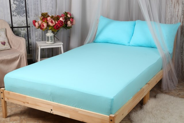 Простыня трикотажная на резинке Мерцана (Бирюза) MERC01 Простыня трикотажная на резинке Мерцана (Бирюза) MERC01