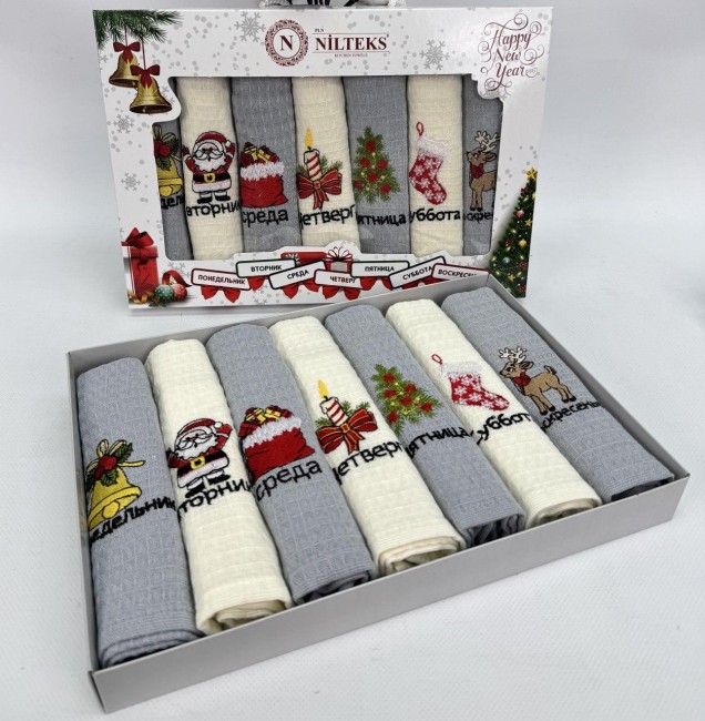 Кухонные салфетки Новогодние 40х60 см 7 шт. в упаковке NIL40607 Кухонные салфетки Новогодние 40х60 см 7 шт. в упаковке NIL40607