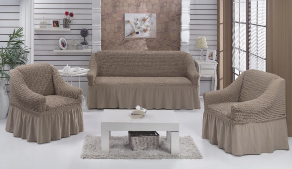 Чехол для Дивана + 2 Кресла EVERY (Кофейный) Чехол для Дивана + 2 Кресла EVERY (Кофейный)