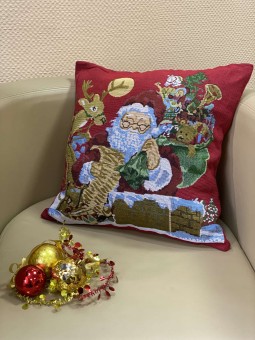 Наволочка Гобеленовая Новогодняя 45х45 см NAVGN Наволочка Гобеленовая Новогодняя 45х45 см NAVGN