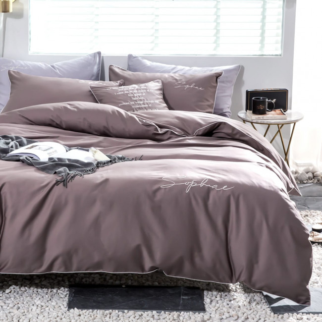 КПБ Mency однотонный с вышивкой MENO011 КПБ Mency однотонный с вышивкой MENO011