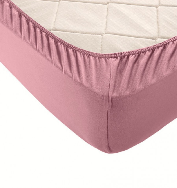 Простыня трикотажная на резинке Мерцана (Грязно-Розовый) MERC18 Простыня трикотажная на резинке Мерцана (Грязно-Розовый) MERC18