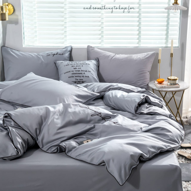 КПБ Mency однотонный с вышивкой MENO012 КПБ Mency однотонный с вышивкой MENO012