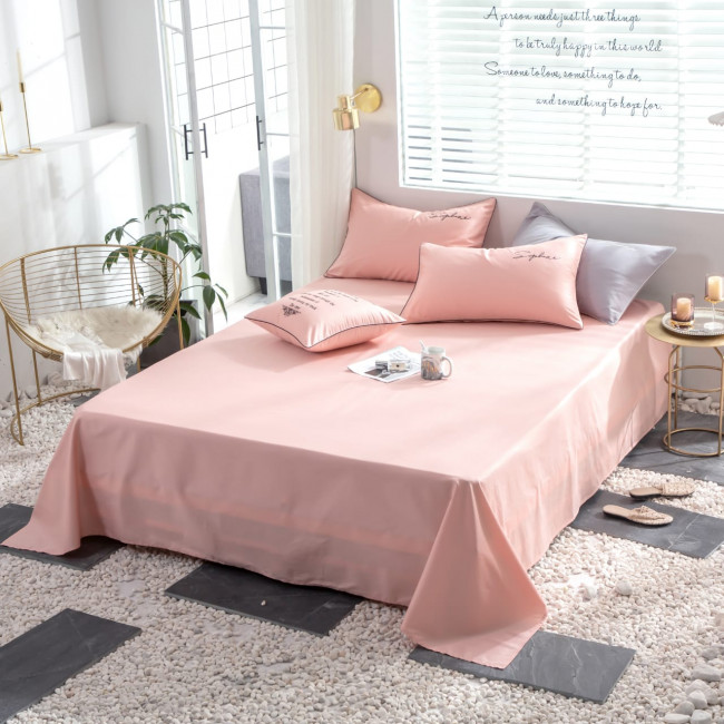 КПБ Mency однотонный с вышивкой MENO013