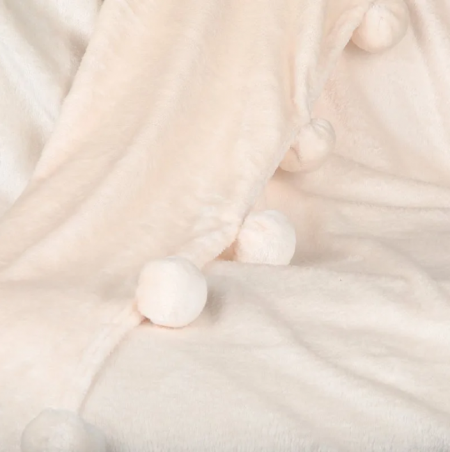 Плед с помпонами Евро PLPOM