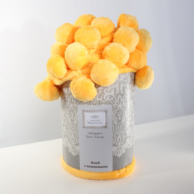 Плед с помпонами Евро PLPOM