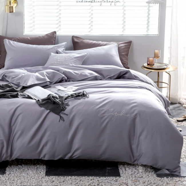 КПБ Mency однотонный с вышивкой MENO014 КПБ Mency однотонный с вышивкой MENO014