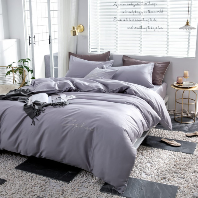 КПБ Mency однотонный с вышивкой MENO014 КПБ Mency однотонный с вышивкой MENO014