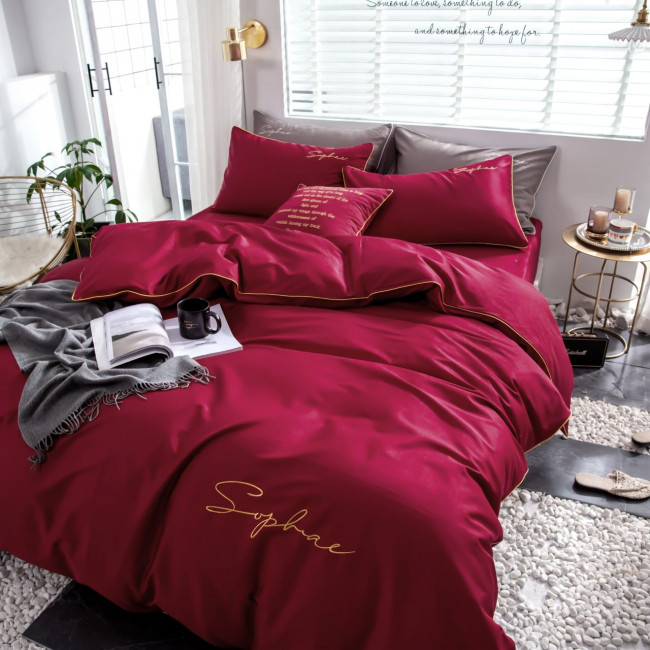 КПБ Mency однотонный с вышивкой MENO015 КПБ Mency однотонный с вышивкой MENO015