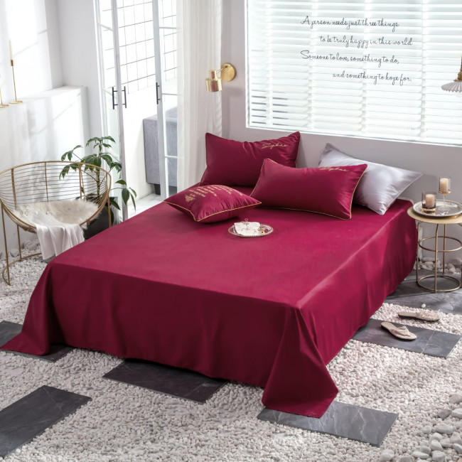 КПБ Mency однотонный с вышивкой MENO015 КПБ Mency однотонный с вышивкой MENO015