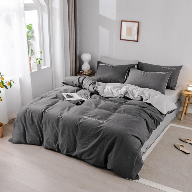 КПБ Alanna Vega однотонный с вышивкой AVOV007