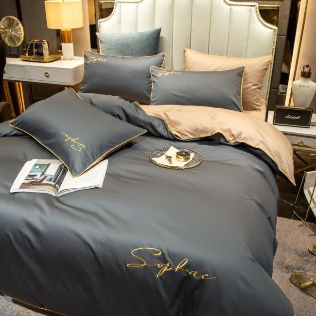 КПБ Mency однотонный с вышивкой MENO019 КПБ Mency однотонный с вышивкой MENO019