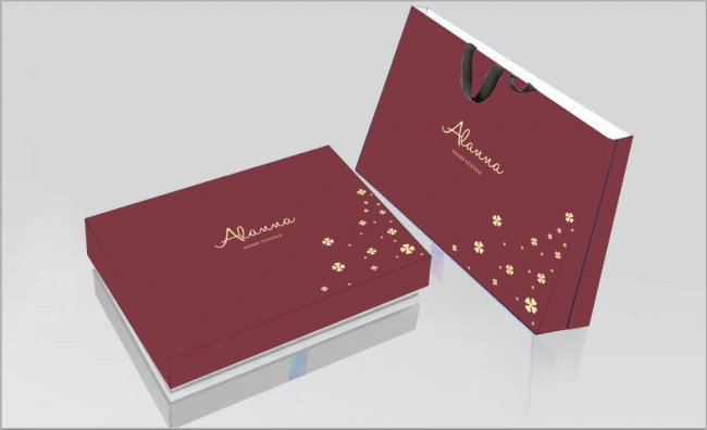 КПБ ALANNA Сатин в коробке ALAB001