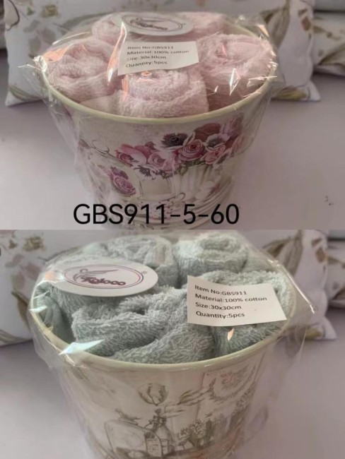 Салфетки в подарочной корзинке 5 шт. GBS911 Салфетки в подарочной корзинке 5 шт. GBS911